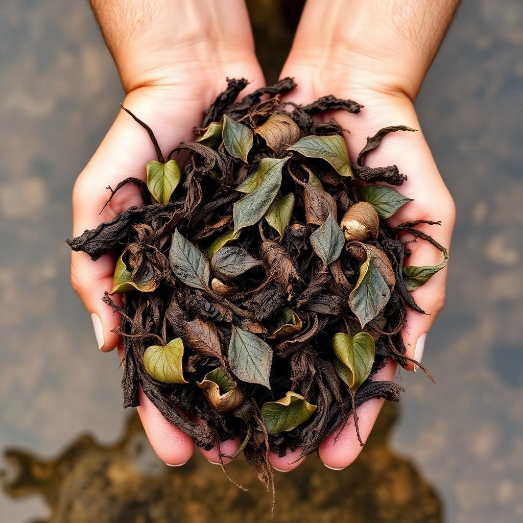 Decayed aquatic plant matter