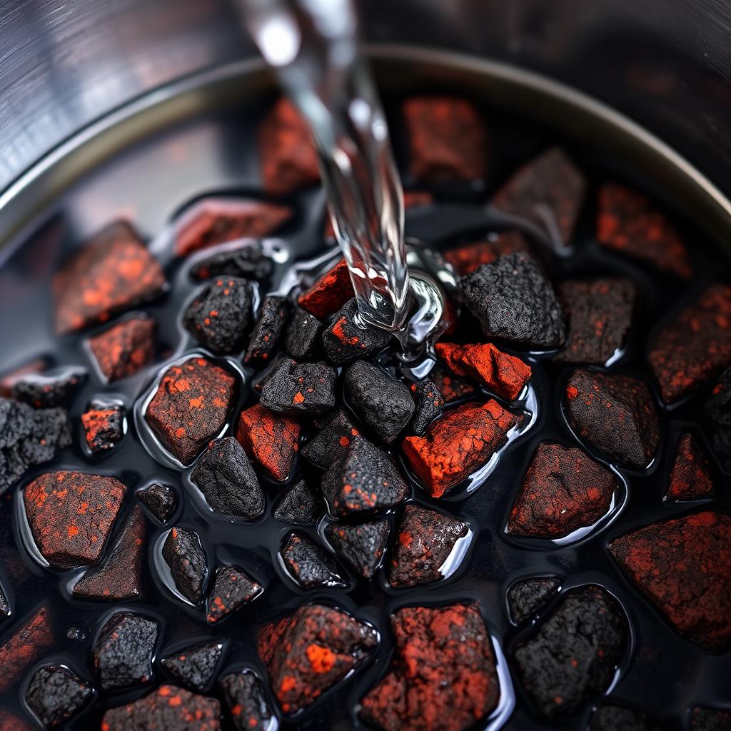 Lava rock mineral wash